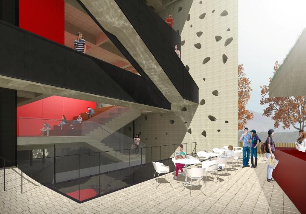 Auditorium of the Centro Argos Para La Innovacion being built on EAFIT's campus. (courtesy Grupo Argos)