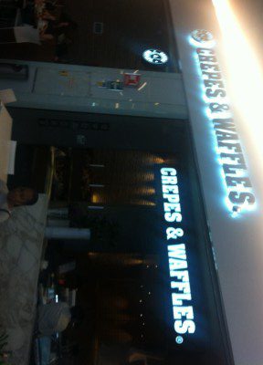 Crepes & Waffles Started in Colombia and is now international. This photo is of a location in a Mexico City shopping mall.