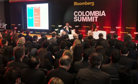 Cardenas at the Bloomberg Colombia Summit (Photo credit Emilio Aparicio - MHCP)