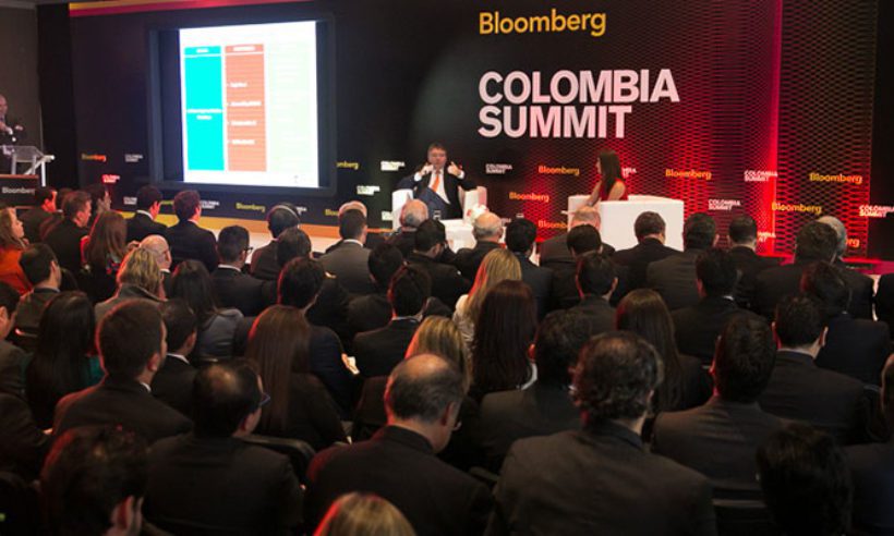 Cardenas at the Bloomberg Colombia Summit (Photo credit Emilio Aparicio - MHCP)