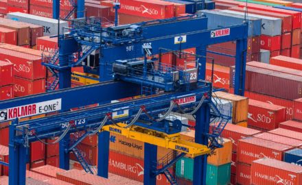 Above photo: Kalmar gantry cranes operating at the SPRC Container Terminal in Cartagena Columbia (courtesy of Kalmar)