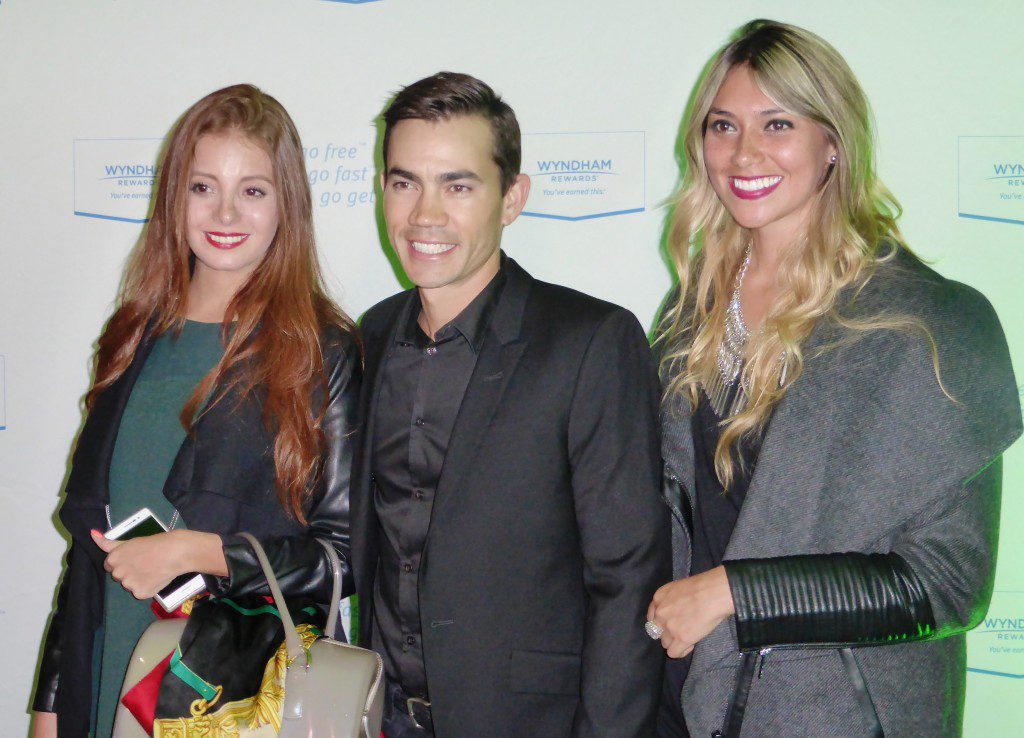 PGA Golfer Camilo Villegas, winner of the 2014 Wyndham Championship, with 2 fans.