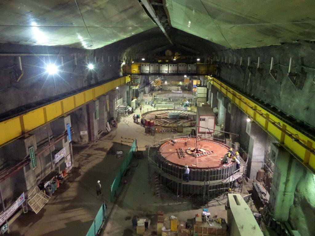 Construction during 2014 on Rotor 1 of Isagen's Sogamoso Hydroelectric Facility (Photo courtesy Isagen).