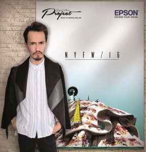 Colombian designer Felipe Santamaria represented Colombia at the 2016 NYFW with his LENERD line.