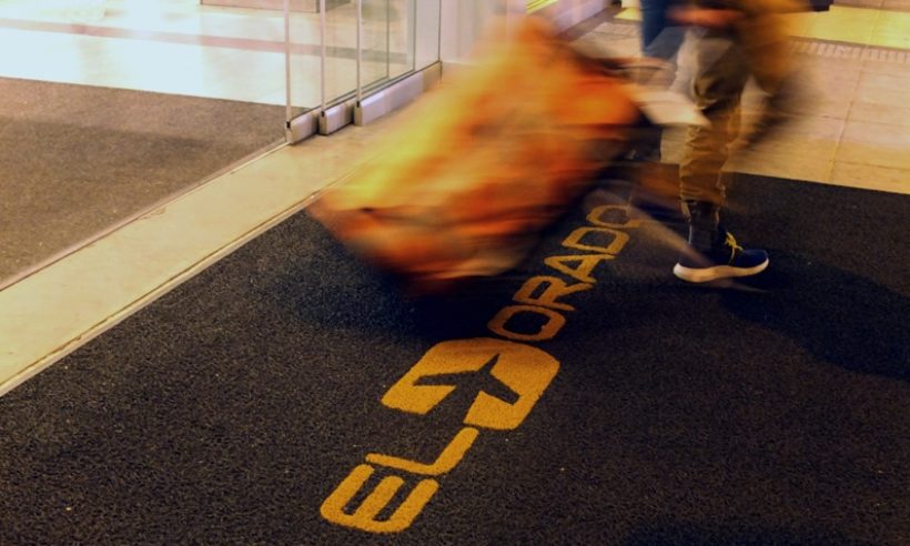 Travelers leaving El Dorado International Airport in Bogotá (Photo credit: Jared Wade)