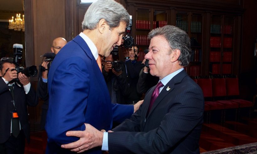 john kerry juan manuel santos colombia