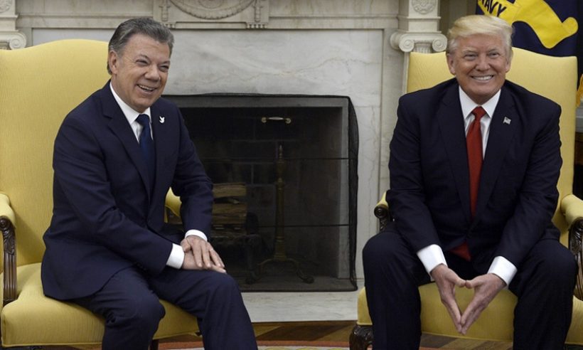 juan manuel santos donald trump plan colombian coca eradication peace colombia farc