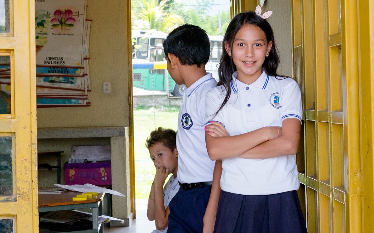 Isabella, the 11-year-old class president of Sede Barragán. Here, as in all Escuela Nueva schools, student government is seen as critical to teaching leadership and autonomy for the young students. (Credit: Jared Wade)