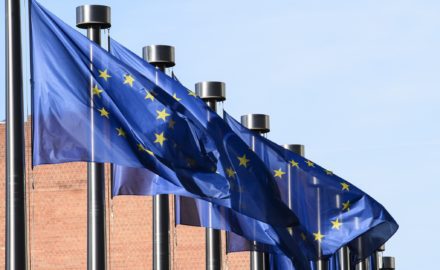European Union flag. (Photo credit: Wiktor Dabkowski, Action Press)