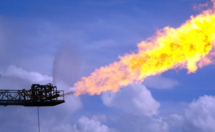 Natural gas well. (Photo credit: Ken Doerr)