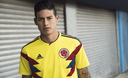 adidas new kit colombia unveiled by James Rodriguez (Photo: @jamesrodriguez/Twitter)