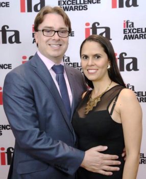 Visis principal John O'Brien with his Colombian wife Kelly at the Financial Advisor Excellence Awards