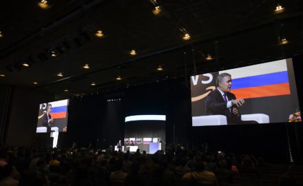 Colombian President Ivan Duque at the 1st Amazon AWS Public Sector Summit held in Colombia. Photo credit: Efraín Herrera- Presidencia de la República