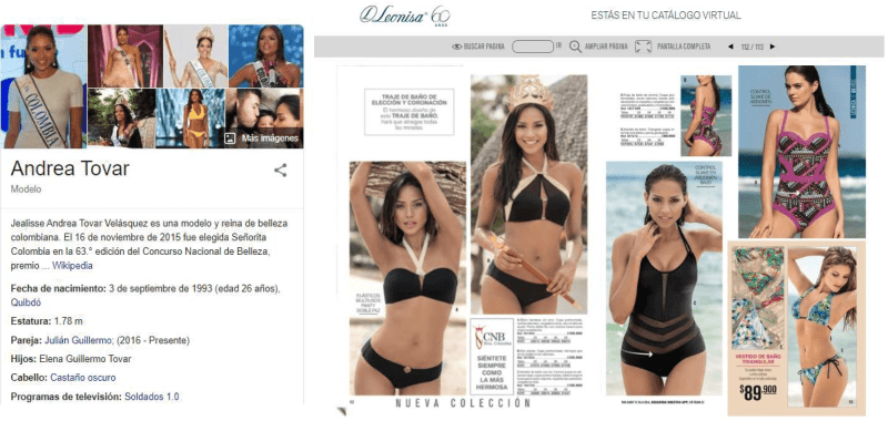 Andrea Tovar was the first Miss Colombia from Chocó, and the first afrodescendant to represent the country in the global pageant. 