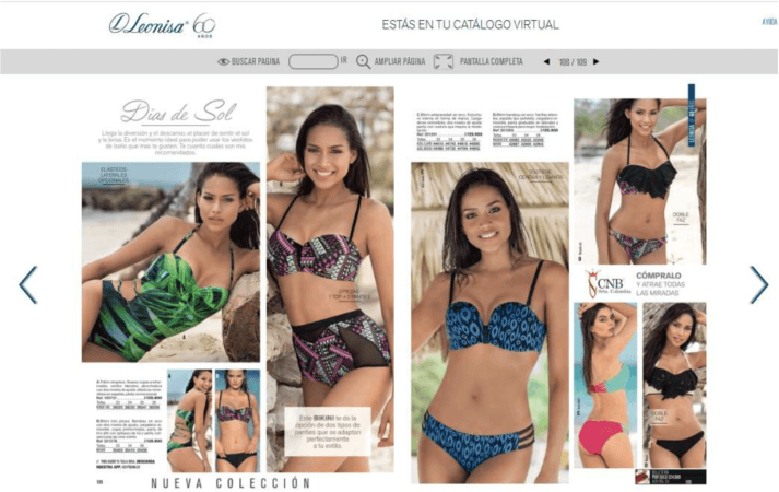 Leonisa spread from 2016 featuring Miss Colombia Andrea Tovar.