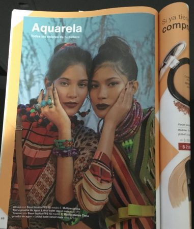 Though the majority of Colombians are mixed Amerindian descent, Amerindian people are almost completely excluded from marketing. These two models, identified as Alissa & Yasmín are featured in Natura's catalog ciclo 02 2020.