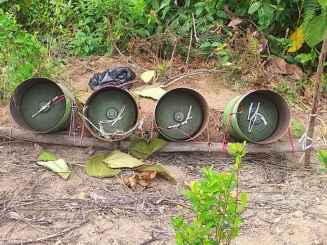 Improvised Bombs created by violent insurgents