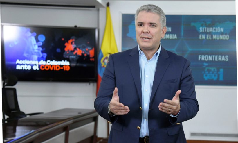 Colombia's President Ivan Duque implements measures against the Coronavirus Covid-19 Pandemic. Photo: César Carrión - Presidencia de la República