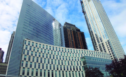 Above photo: Tecnoglass products make up the facade of distinctive architecture such as Fordham University (photo courtesy of Tecnoglass)