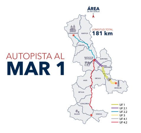Autopista al Mar 1 Map Image courtesy Devimar