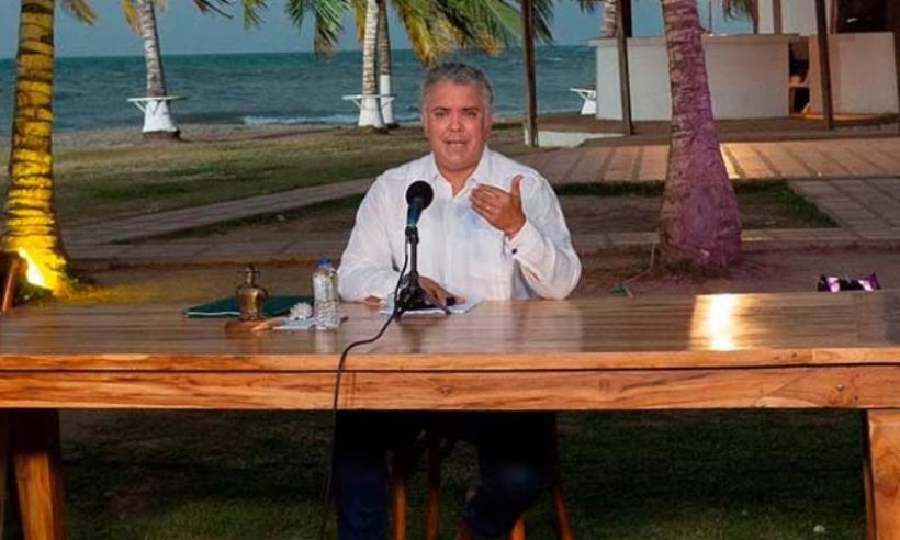 Ivan Duque in Coveñas