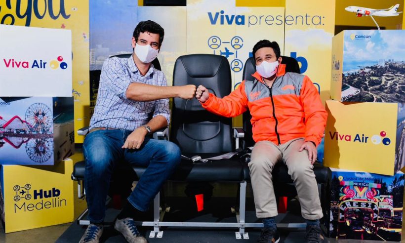 Felix Antelo (left) of VIva Air and Matias Laks of Rappi