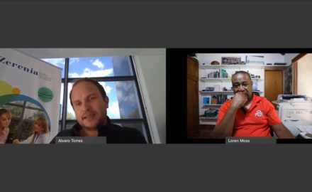 Khiron CEO Álvaro Torres & Finance Colombia Executive Editor Loren Moss on a Webex call