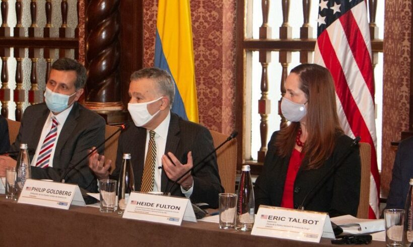 Bilateral Forum of the Anti-Narcotics Working Group headed by Ambassador Philip Goldberg with the participation of a high delegation made up of @ONDCP @WHNSC @WHAAsstSecty @StateINL and several officials from the #EEUU Embassy in #Colombia