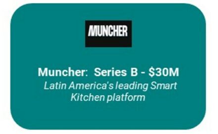 o Muncher, Latin America's leading Smart Kitchen platform, raised a Series B - $30M round.