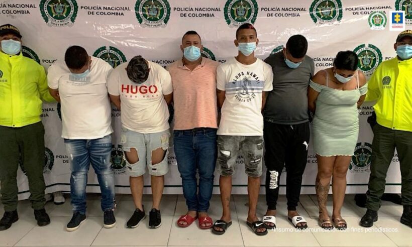 Intramural detention for six alleged members of 'Los People' who would be involved in 39 thefts in Atlántico.