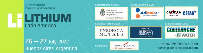 Registration for the 3rd International congress and Exhibition Lithium Latin America 2022 is already open