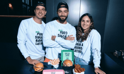 Juan Guillermo Azuero (left), Juan Luis Londoño (Maluma), Daniela Izquierdo (courtesy Foodology)