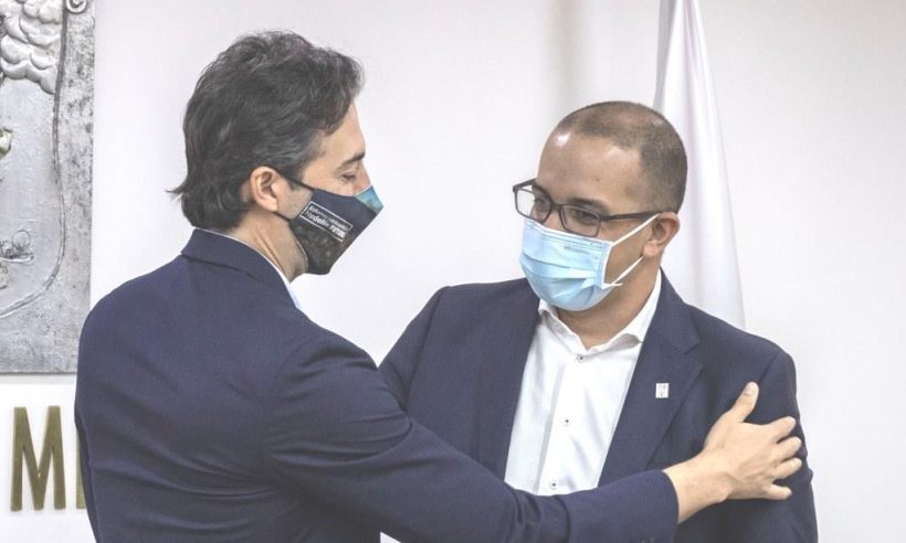 Medellín Mayor Daniel Quintero and his appointed General Manager of city-owned utility conglomerate EPM (Empresas Públicas de Medellín), Jorge Andrés Carrillo.