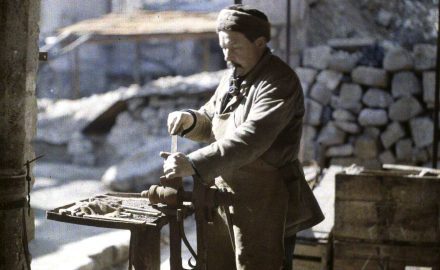 Reims, Marne, Champagne, France At the Comptoir de l'Industrie from the Musée départemental Albert-Kahn