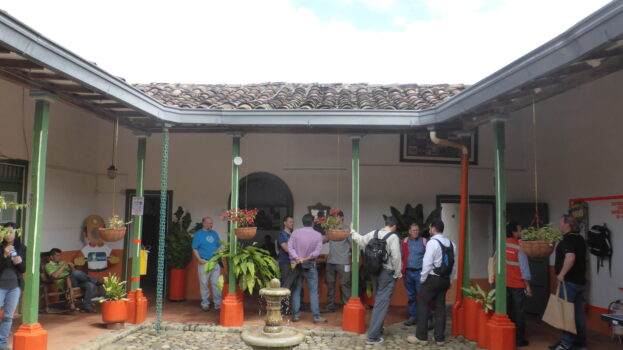 In 2016, media & analysts visit Continental's offices in the town of Buriticá (photo: Loren Moss)