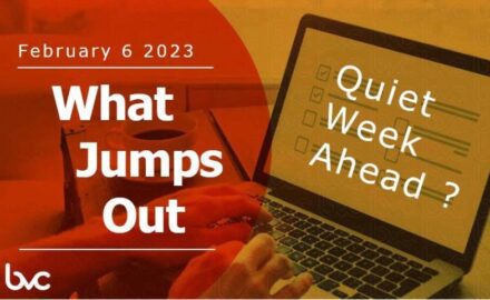 What jumps out: A quiet week ahead?