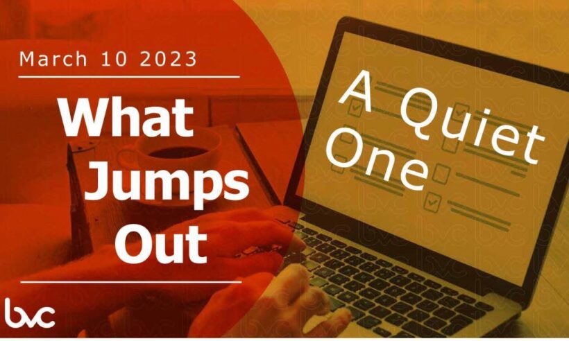 What jumps out: A quiet one