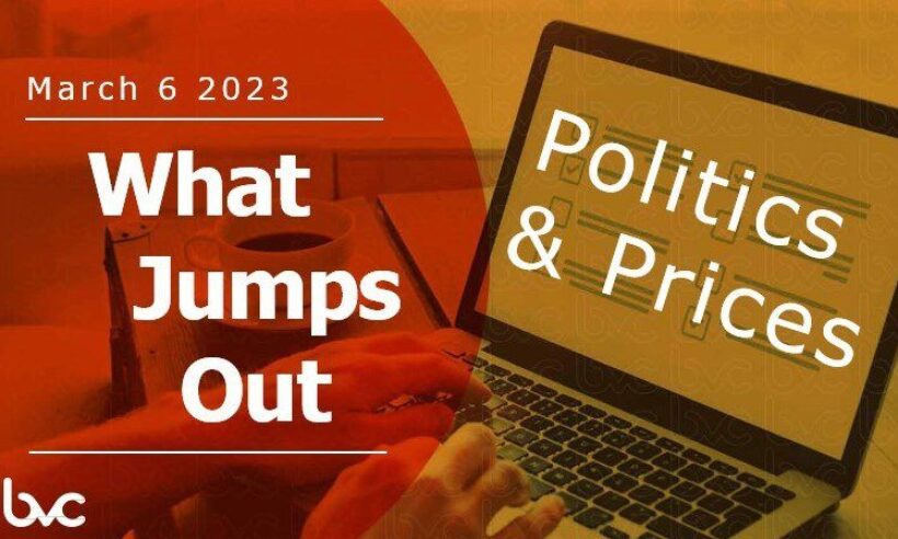 What Jumps Out: Politics & Prices