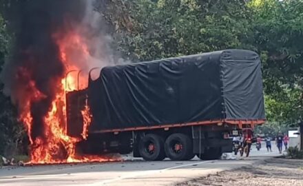 Photo: Violence in Bajo Cauca from Twitter account of Antioquia governor Ánibal Gaviria