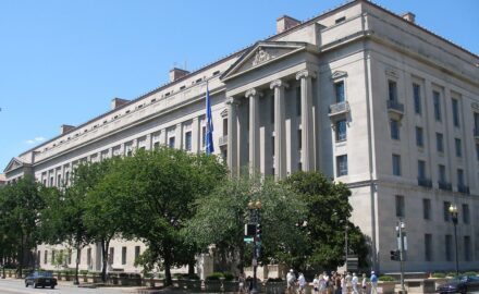 The United States Department of Justice headquarters in Washington. (Photo credit: Coolcaesar)