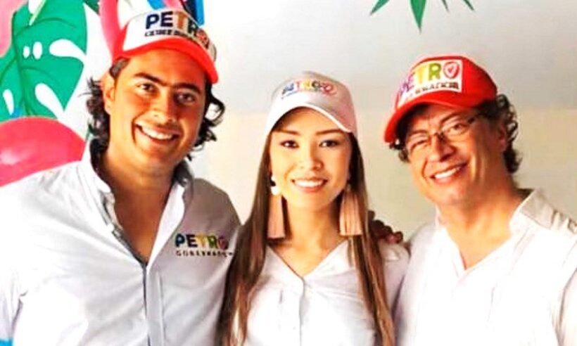 (l-r) Nicolas Petro, Day Vasquez, Gustavo Petro (photo: Petro presidential campaign)