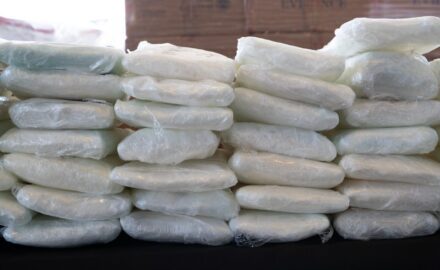 Bricks of a record-breaking $4.6 million seizure of fentanyl and meth by the US Customs and Border Protection in 2019. (Photo credit: Jerry Glaser / US Customs and Border Protection)