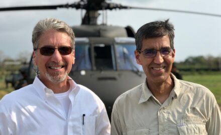 Uttam Dhillon (right), then-acting administrator of the DEA, with Kevin Whittaker, former US ambassador to Colombia, during a trip to Colombia in 2019. (Photo credit: DEA)