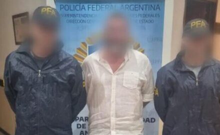One of the suspects who was arrested in Buenos Aires. (Photo credit: Policia Federal Argentina)