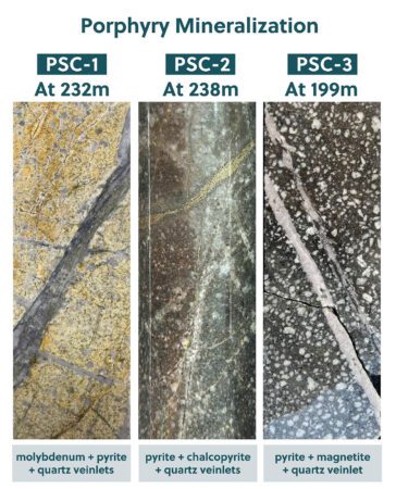 Core Photo Highlights of Mineralization in PSC-1, PSC-2 and PSC-3