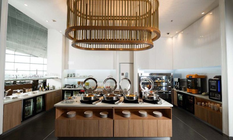 The renovated lounge offers updated design, and expanded culinary offerings for premium travelers. (photo courtesy LATAM)