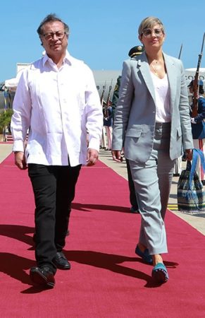 Petro with his wife, Veronica Alcocer in Venezuela (Photo: Alexa Rochi, Presidency of Colombia)