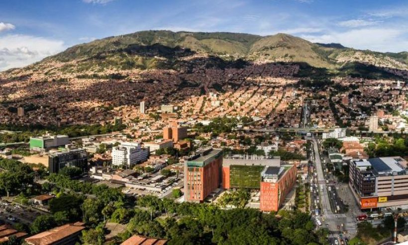 Medellín's Ruta-N business incubater viewed from over the University of Antioquia (photo courtesy ACI Medellín)