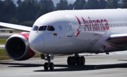 Avianca Boeing 787 Dreamliner at Medellín's Airport
