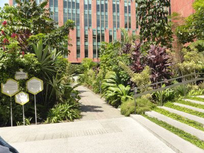 Blokwise is located inside Ruta-N, a technology park, business incubator and free zone anchored by Hewlett Packard. The building is LEED Gold certified, and features bike paths, bike sharing, and faclities, restaurants and social areas, auditoriums and meeting rooms, and access to two metro stations.